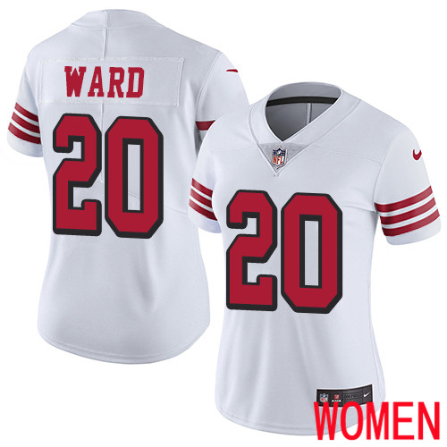 San Francisco 49ers Limited White Women Jimmie Ward NFL Jersey #20 Rush Vapor Untouchable